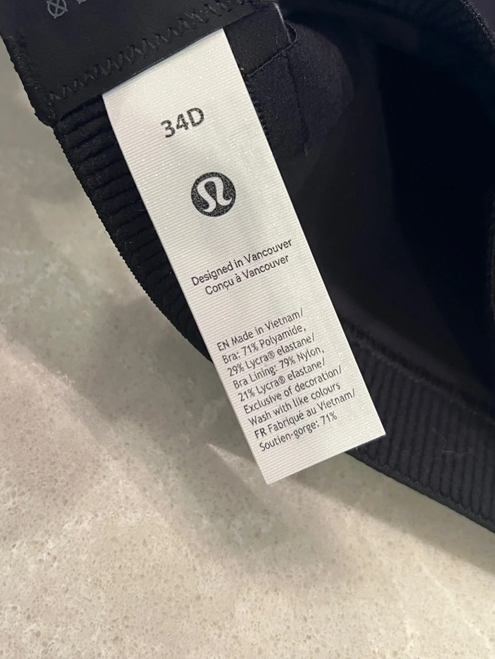 Lululemon NEW Levitation Sports Bra High Support, B–DD Cups Black